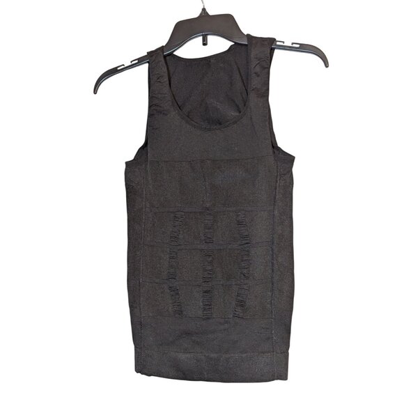 Womens Compression Tank Top Size M Black Body Shaper Vest With Tummy Control - Picture 1 of 4